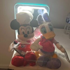 Disney Chef Minnie Mouse and Daisy Duck Plush Set - Pink and Red